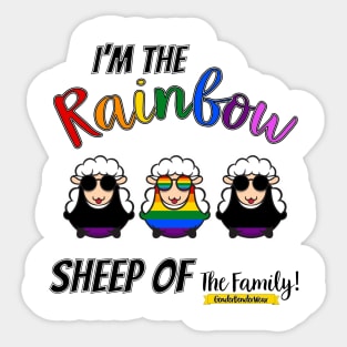 GenderBenderWear (White) - "Rainbow Sheep Of The Family" Sticker